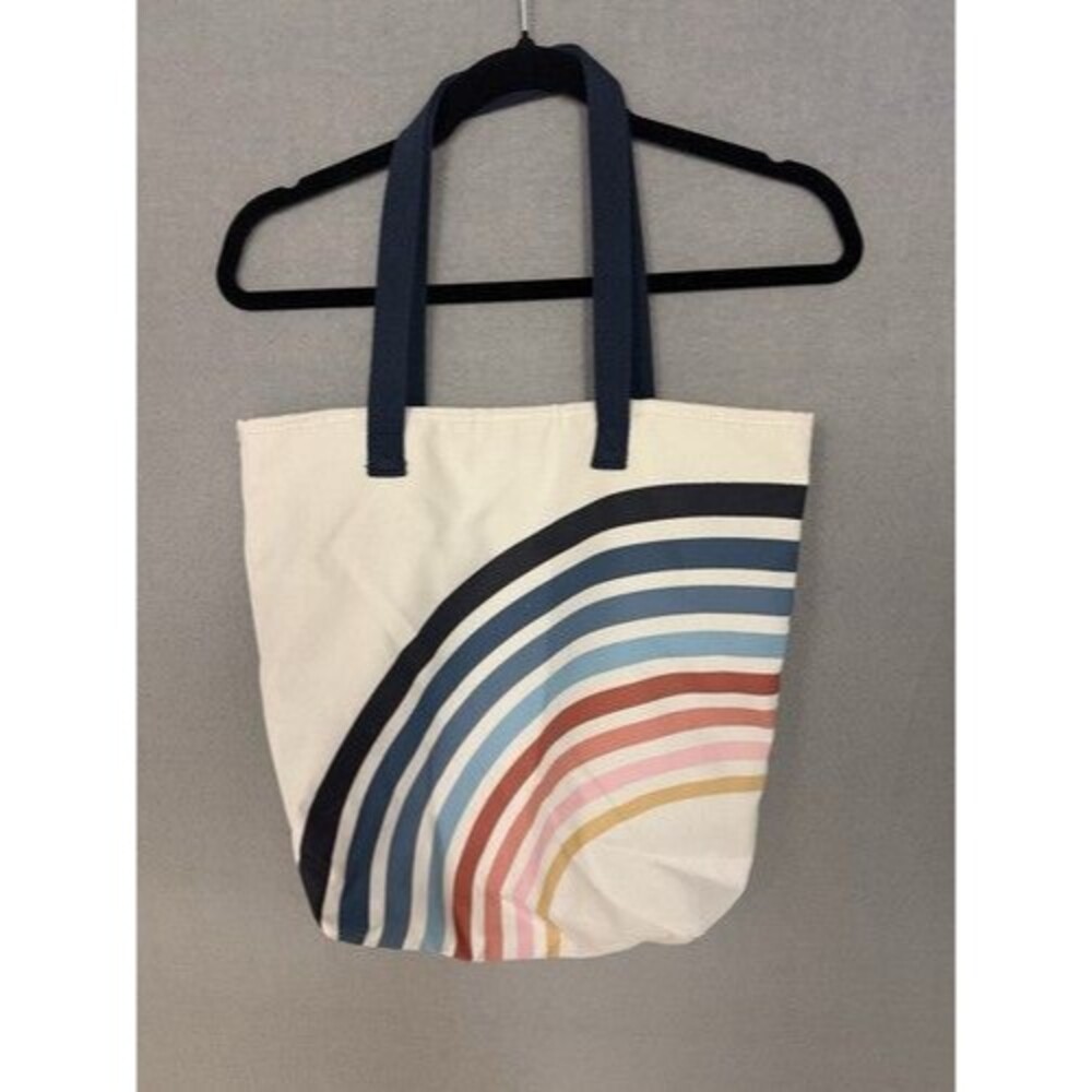 Suggestion: ROXY x Pottery Barn Teen Rainbow Tote Bag Canvas Off-White Blue Pink